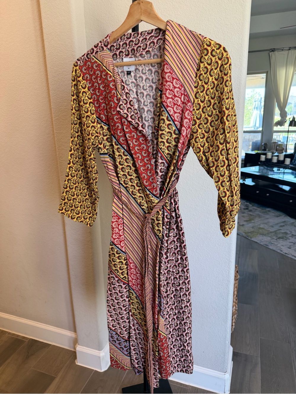 Cabi Poet Jacket 5664 Patchwork Belted Kimono Duster XS